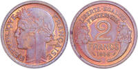 France 2 francs France – Bi-metallic trial pattern coin – 2 Francs Morlon 1936 – Copper-plated iron Paris -