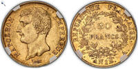 France 20 Francs FRANCE-Napoleon empereur - Gold - 20 francs or AN 12 A - GENI AU 58 Paris -