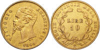 Italie 10 Lire Coin - Italy - Emilie-Romagne Vittorio-Emmanuele II - Gold 10 lire or 1860 B Bologne - 1145 examples Bologne -