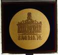 Deutschland - Saarbrücken Silbermedaille 1970 - vergoldet. Sabria 70 - Nationale Briefmarkenausstellung, Philatelie, in Etui vz-st