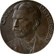 Deutschland - Relief-Plakette o. J. (unsigniert) Großes, einseitiges Bronzeguss-Medaillon a. Carl Albrecht Petersen, Unikum, rar vz