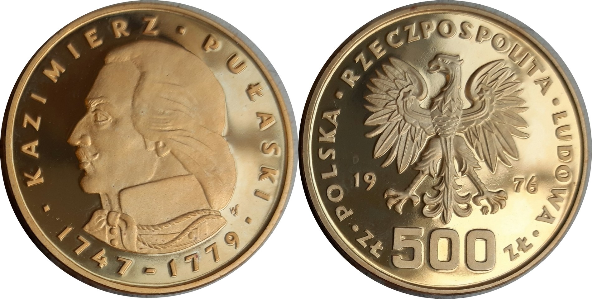 Polen 500 Zloty 1976 Lim Goldm nze A Kazimierz Pulaski Poln polen-500-zloty-1976-lim-goldm-nze-a-kazimierz-pulaski-poln
