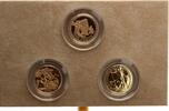 Großbritannien 25 Pounds, One Pound, 1 Sovereign - British Classic Collection, 1/4 Unze Britannia, in Holzschatulle mit Spieluhr -