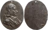 Frankreich/Deutschland et al - Plakette Einseitige, gelochte, unsignierte Gussplakette, vermutlich auf René Descartes -