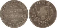 Großbritannien - Medaille/Token One Silver Shilling Token Cattle and Barber, York 1811, recht selten -