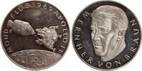 Deutschland Silbermedaille Apollo 11, erste bemannte Mondlandung 1969. Wernher von Braun -