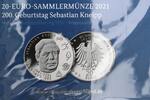 Deutschland 20 Euro - 200. Geburtstag Sebastian Kneipp, Originalverpackt, mit Folie -