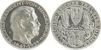 Deutschland - Weimarer Republik - Silbermedaille (von Karl Goetz) auf den 80. Geburtstag d. Reichspräsidenten Paul von Hindenburg -