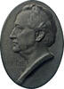 Deutschland - Plakette Einseitige ovale Bronzeplakette v. Fritz Rosenberg a. Johann Wolfgang von Goethe -