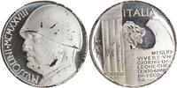 Italien - Medaille Medaille als 20 Lire-Neuprägung m. Mussolini, versilbert, hergest. i.d. 1970ern -