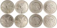 Mexiko 4x 1/2 Onza 4x Halbe Unze Silber Siegesgöttin. 1999, 2000, 2001, 2002. -