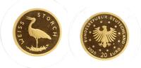Deutschland 20 Euro BRD, Heimische Vögel - Weißstorch, in Münzkapsel mit Zertifikat -
