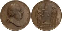 Frankreich Bronzemedaille - Ludwig XVIII., 1814-1824. (v. de Puymarin, Andrieu u. Dubois). Kanäle f. Hande -