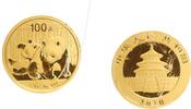 China 100 Yuan - 1/4 Unze Gold, Panda, originalverschweißt, Shenzhen Guobao Mint -