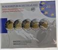 Deutschland - BRD 5x 2 Euro - 25 Jahre Deutsche Einheit, Set im orig.-Folder -