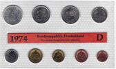 Deutschland - BRD 10,68 DM - Kursmünzensatz KMS 1 Pfennig bis 5 Mark -