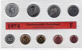 Deutschland - BRD 10,68 DM - Kursmünzensatz KMS 1 Pfennig bis 5 Mark -