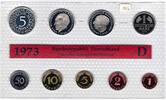 Deutschland - BRD 10,68 DM - Kursmünzensatz KMS 1 Pfennig bis 5 Mark -