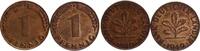 Deutschland - BRD 2x 1 Pfennig In der vorliegenden Erhaltung selten. Lot von 2 Stück. -