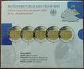 Deutschland - Euro 2-Euro-Sammlermünzenset - Bundesländer - Brandenburg - Schloss Sansscouci, ADFGJ -