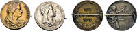 Deutschland Medaillen - Silber und Bronze. Friedrich Schiller. Jeweils mit aufgelöteter Tragespange -