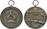 Deutschland - Wiesbaden Silber-Schützenmedaille - tragbar. 31. Verbandsschießen Baden-Mittelrhein-Pfalz -