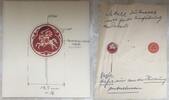Deutschland - Entwurf Orig. Entwurfs-Zeichnung Friedrich Stuhlmüller f. Anstecknadel Holsten-Brauerei -