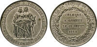 Schweiz - Genf Bronzemedaille, versilbert - (v. Ant. Bovy). 50 Jahre Anschluss von Genf an die Schweiz -