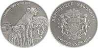 Gabon / Gabun 1000 Francs - Africa 1 Unze Silber - Cheetahs Silver Ounce + Zertifikat -