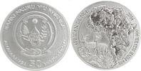 Ruanda - 50 Amafaranga - African Ounce, 1 Unze Silber, Antilopen, in BNR-Folie -