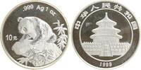 China - 10 yuan - 1 Unze Silber, Panda, Shanghai Mint. In Münzkapsel. -