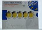Deutschland 5x 2 Euro BRD 30 Jahre EU-Flagge, Set im orig.-Folder -