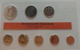 Deutschland - BRD 8,68 DM 1971 F - Kursmünzensatz KMS 1 Pfennig bis 5 Mark Spiegelglanz
