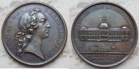 Frankreich Medaille Bronzemedaille (1758) v. Roettiers a.d. Errichtung d. Rathauses in Rouen - -