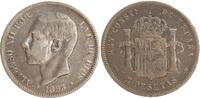 Spanien 5 Pesetas - Alfonso XII., 1874-1885 -