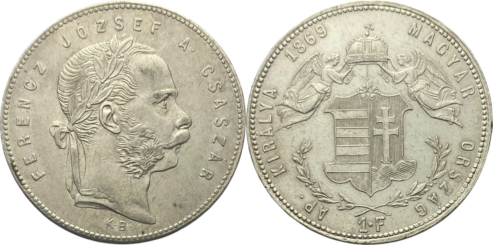 Österreich Ungarn 1 Gulden KB 1869 Franz Joseph I Münzprägung Kremnitz