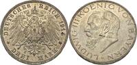 GERMANY BAVARIA 3 Mark 1914 D LUDWIG III. geprägt München UNC 79,00 EUR  zzgl. 12,00 EUR Versand