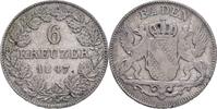 GERMANY BADEN 6 Kreuzer LEOPOLD I. -