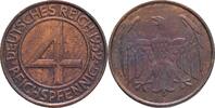 GERMANY Weimarer rep. 4 Pfennig 1932 G Weimarer rep. geprägt Münich XF 11,00 EUR  zzgl. 12,00 EUR Versand