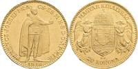 AUSTRIA-UNGARN 20 Corona K.B. 1910 Franz Joseph I. geprägt Kremnitz XF+ 4750,00 EUR  zzgl. 18,00 EUR Versand