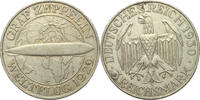 GERMANY Weimarer rep. 3 Mark 1930 E Weltflug 1929 Graf Zeppelin E Mulden... 148,00 EUR  zzgl. 12,00 EUR Versand