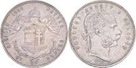 AUSTRIA-UNGARN 1 Forint/Gulden Franz Joseph I. Münzprägung KARLSBURG Romania PATINA -