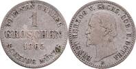 GERMANY SACHSEN-COBURG GOTHA 1 Groschen ERNST II. geprägt Dresden -