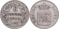 GERMANY BAVARIA 6 Kreuzer LUDWIG I. geprägt Munich -