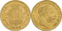 AUSTRIA-UNGARN 8 forint/ 20 francs Franz Joseph I. geprägt Karlsburg Romania kanten -