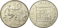 TSCHECHOSLOWAKEI erste republik 10 Koruna 1931 ČSR Staatswappen und Mädc... 10,00 EUR  zzgl. 12,00 EUR Versand