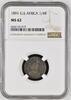GERMANY EAST AFRICA 1/4 RUPIE 1891 WILHELM II. Berlin NGC MS 62 175,00 EUR  zzgl. 12,00 EUR Versand