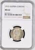 AUSTRIA 1 CORONA 1913 FRANZ JOSEPH I. geprägt NGC MS 62 65,00 EUR  zzgl. 12,00 EUR Versand
