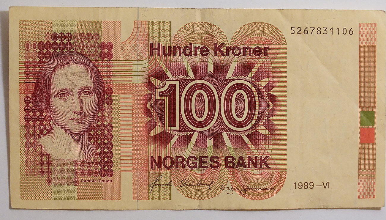 Norwegen 100 Kronen 1983 95 Standard Catalog of Worldpaper Money Nr. 43 d vf