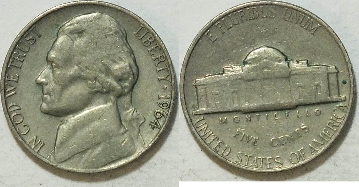 USA 5 Cent 1964 Ss MA Shops USA 5 Cent 1964 Ss MA Shops